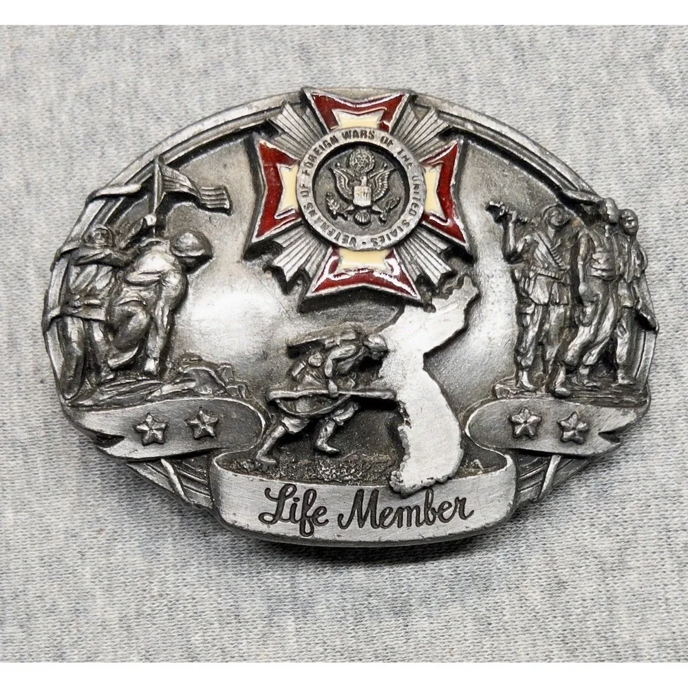 1987 Siskiyou Veterans of Foreign Wars of the‎ US Life Member Belt Buckle #871